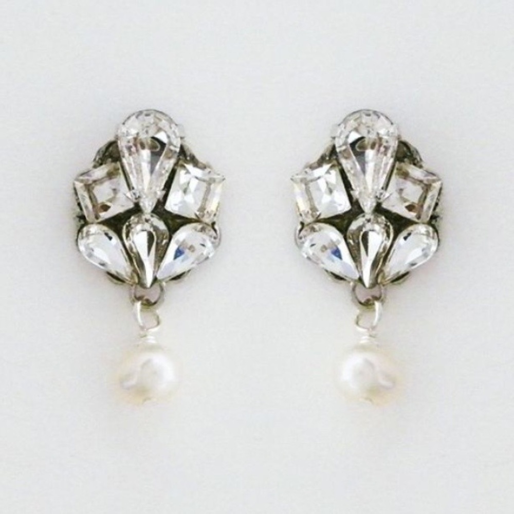Sara Gabriel Bridal Earrings, 1" Length